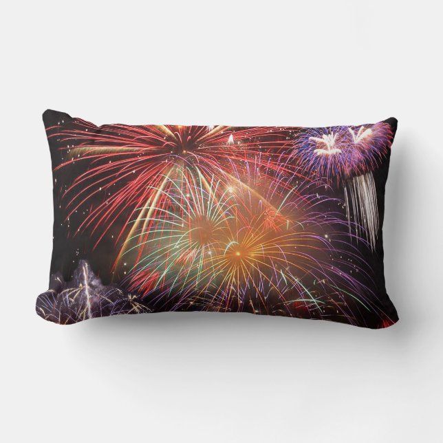 Fireworks Finale Lumbar Pillow (Front)