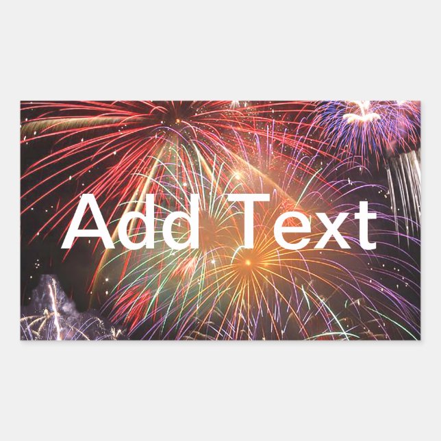 Fireworks Finale Rectangular Sticker (Front)