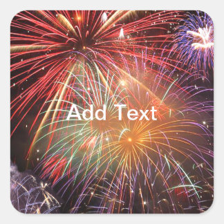 Fireworks Finale Square Sticker