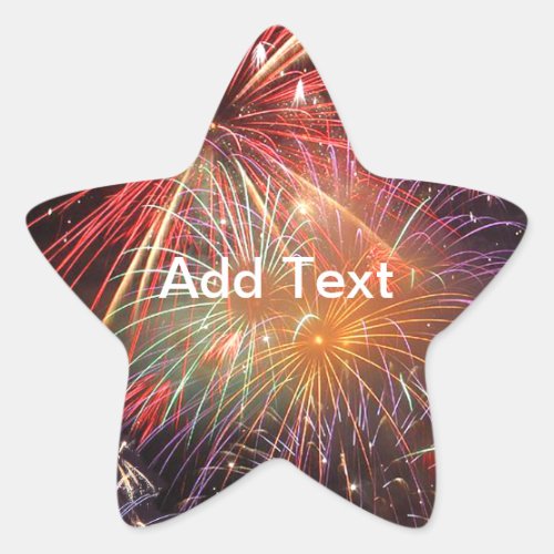 Fireworks Finale Star Sticker