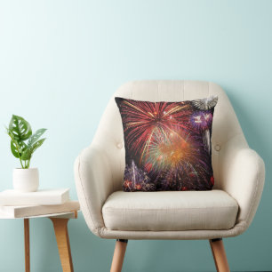 Fireworks Finale Throw Pillow