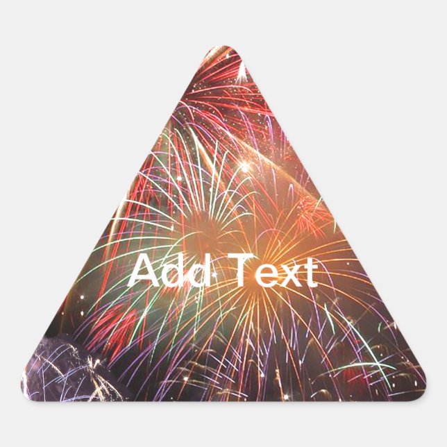 Fireworks Finale Triangle Sticker (Front)