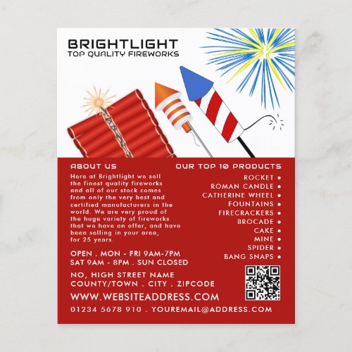 Fireworks Fireworks Sales Flyer