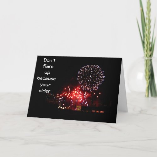 FIREWORKS FOR FRIEND OR FAMILY BIRTHDAY CARD