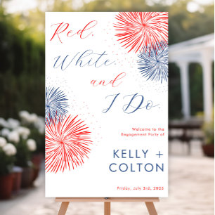 Fireworks & Forever Welcome Sign