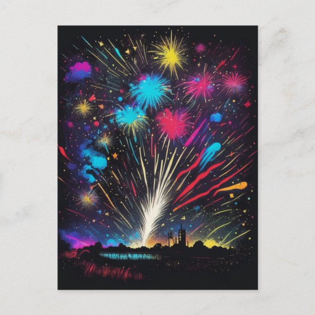 Fireworks | Fourth of July Independence Day Invite (Front)