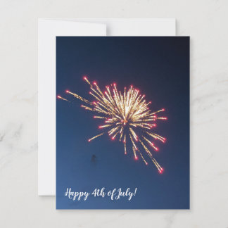 Fireworks Fourth of July  Note Card