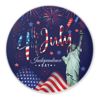 Fireworks Fourth Of July With The Statue Of Libert
