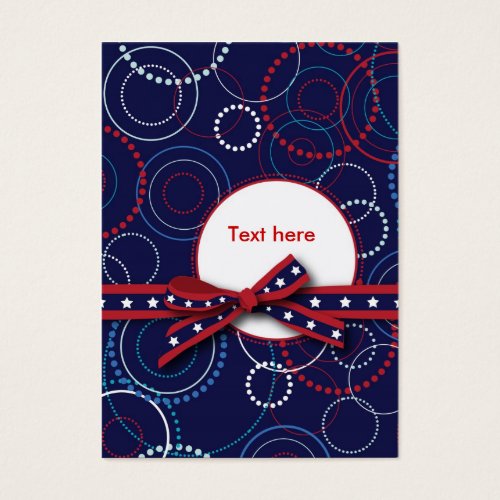 Fireworks Gift Tag Business Card Template