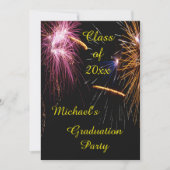 Fireworks Graduation Party Invitation (Front)