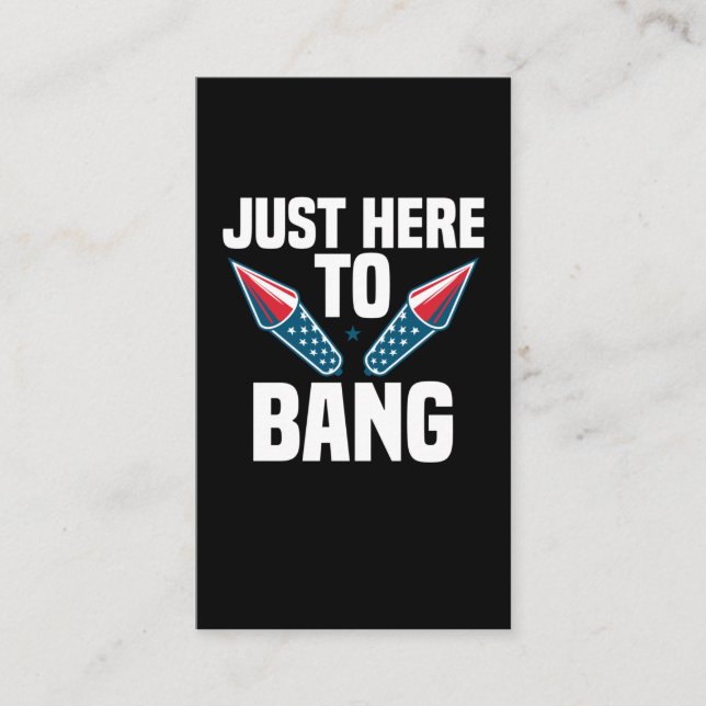 Fireworks Humor American Flag 4th July Business Card (Front)