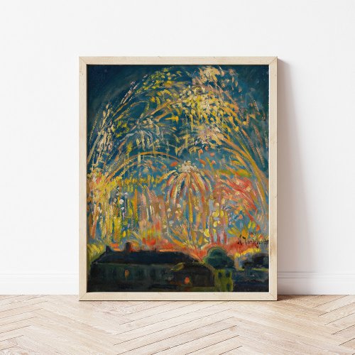 Fireworks in Nice  Nikolai Tarkhov Poster