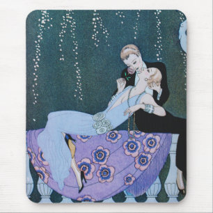 Fireworks in Paris Art Deco Mouse Pad