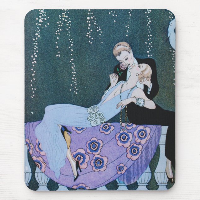 Fireworks in Paris Art Deco Mouse Pad (Front)