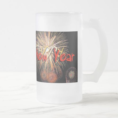 Fireworks in Red Happy New Year 2019 Mug