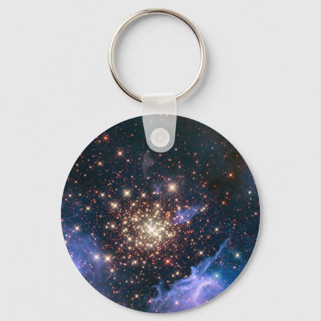 Fireworks in Space Keychain (Front)