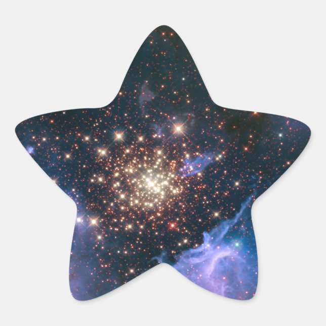 Fireworks in Space Star Sticker (Front)