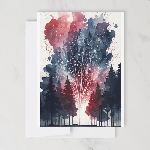 Fireworks in the Forest Postcard