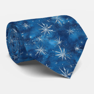 Fireworks in White on Royal Blue Neck Tie