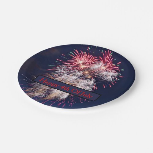Fireworks Independence Day 4th Of July Paper Plates