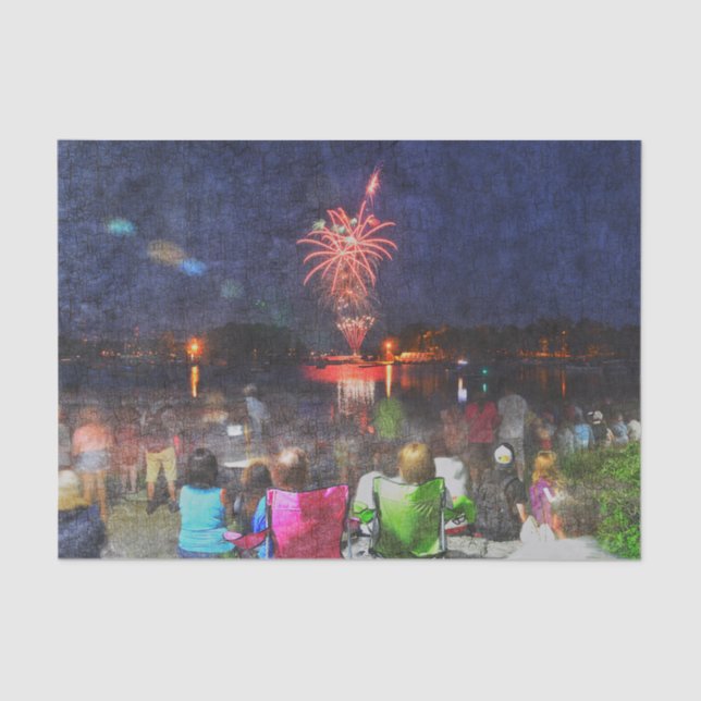 Fireworks Independence Day 4th Of July Tissue Paper (Front)