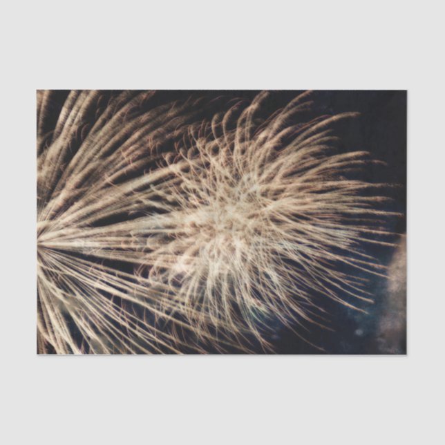 Fireworks Independence Day Gold Black 4th Of July Tissue Paper (Front)