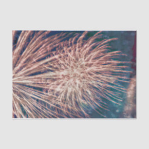 Fireworks Independence Day Teal 4th Of July Tissue Paper