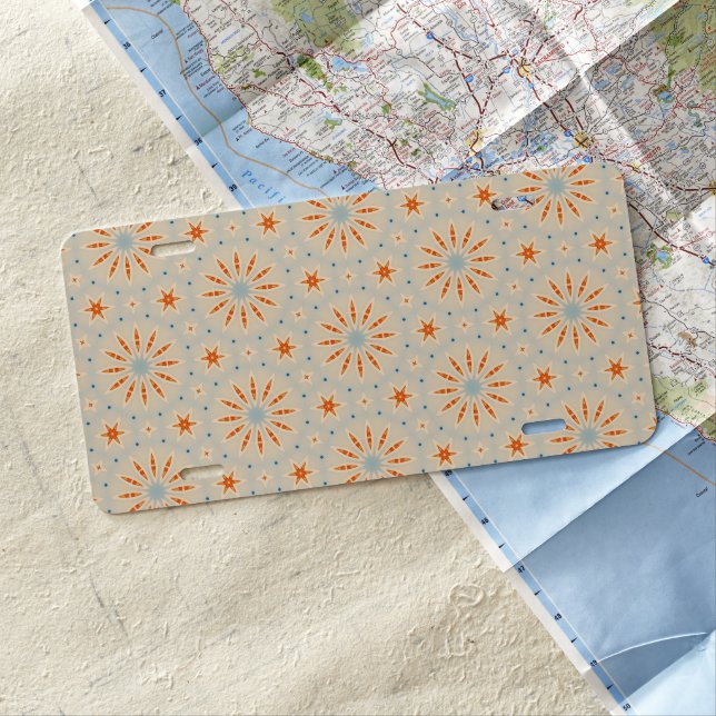 Fireworks-Inspired Pattern - License Plate (In Situ)