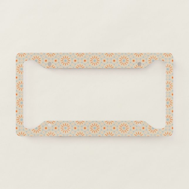 Fireworks-Inspired Pattern - License Plate Frame (Front)