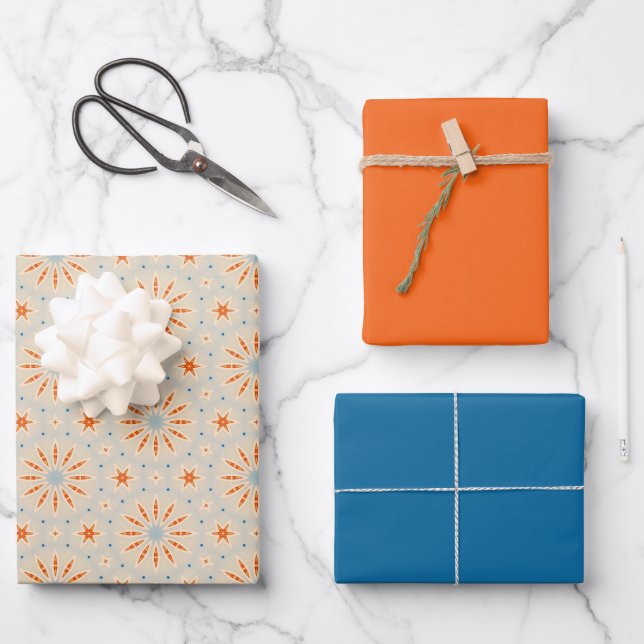 Fireworks-Inspired Pattern - Wrapping Paper Sheets (Front)
