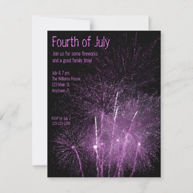 Fireworks Invitation (Front)