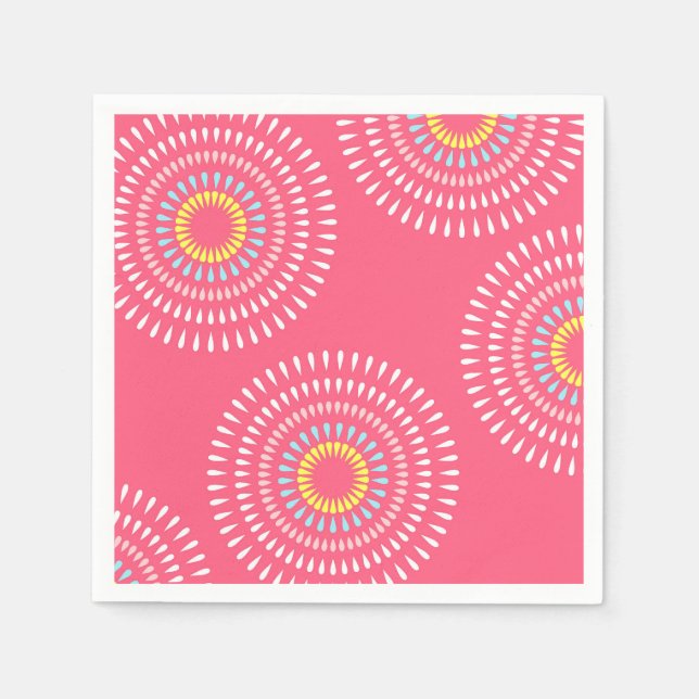 Fireworks Japanese Cherry Napkins (Front)