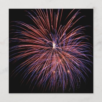 Fireworks July 4th Invitation by lynnsphotos at Zazzle