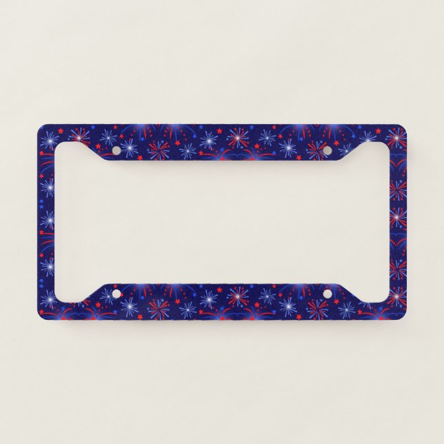 Fireworks License Plate Frame (Front)