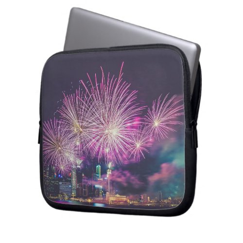 fireworks lights laptop sleeve