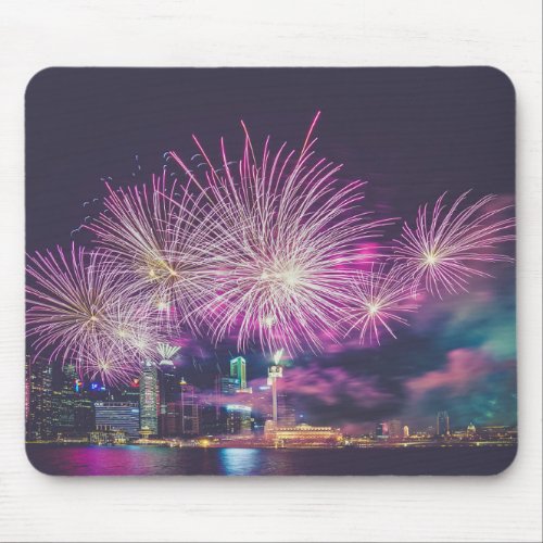 fireworks lights mouse pad