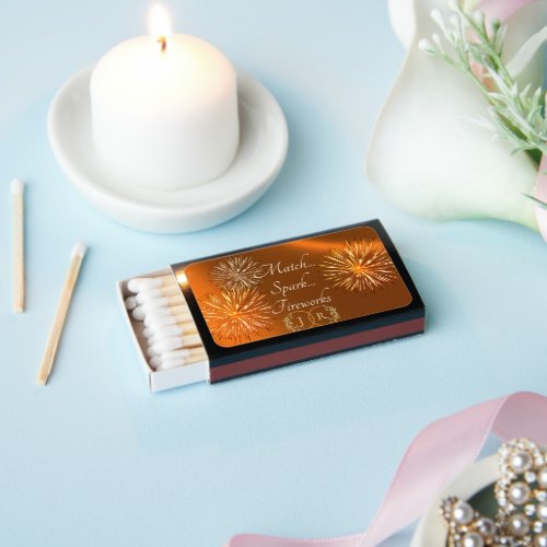 Fireworks & Monogram - Copper Matchboxes