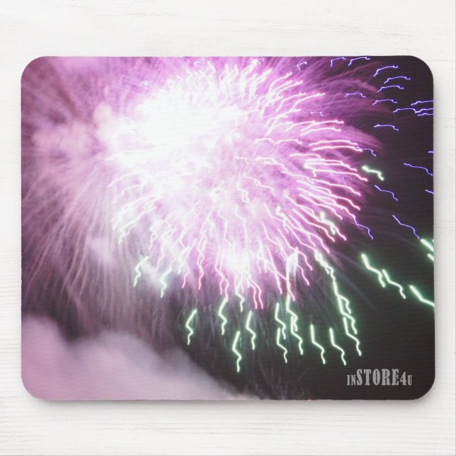 Fireworks Mousepad - Violet Fireworks (Front)