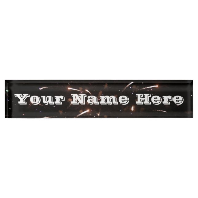 Fireworks Name Desk Plate (Front)