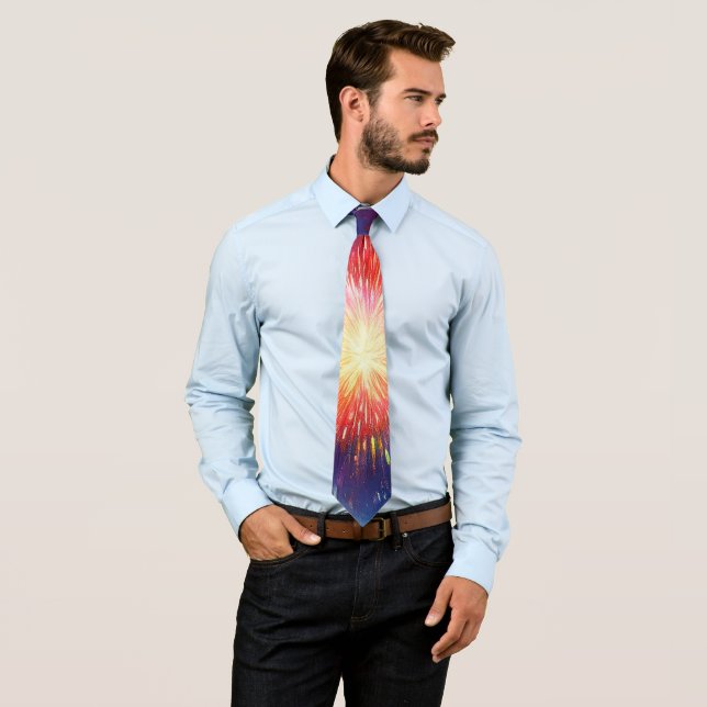 Fireworks  neck tie (In Situ)