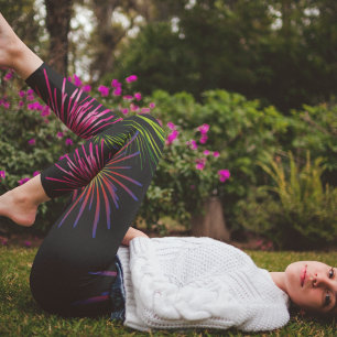 Fireworks New Year Eve Colorful Celebration Leggings