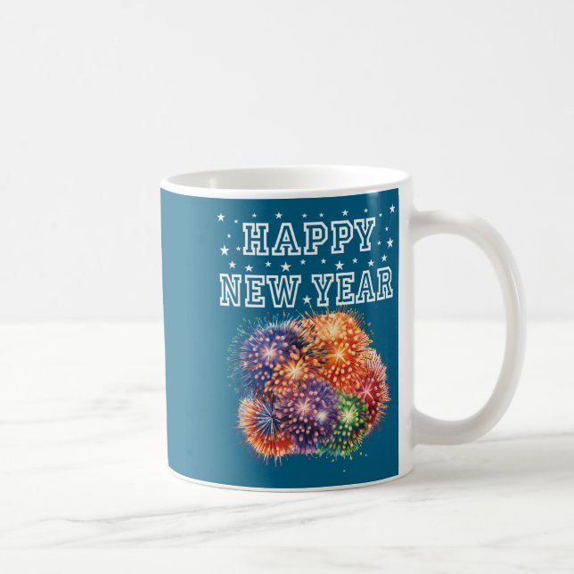 Fireworks New Year's Eve Party  Coffee Mug (Right)