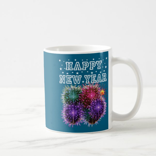 Fireworks New Year's Eve Party  Coffee Mug (Right)