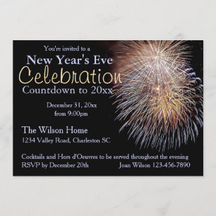 Fireworks New Year's Eve Party Invitation