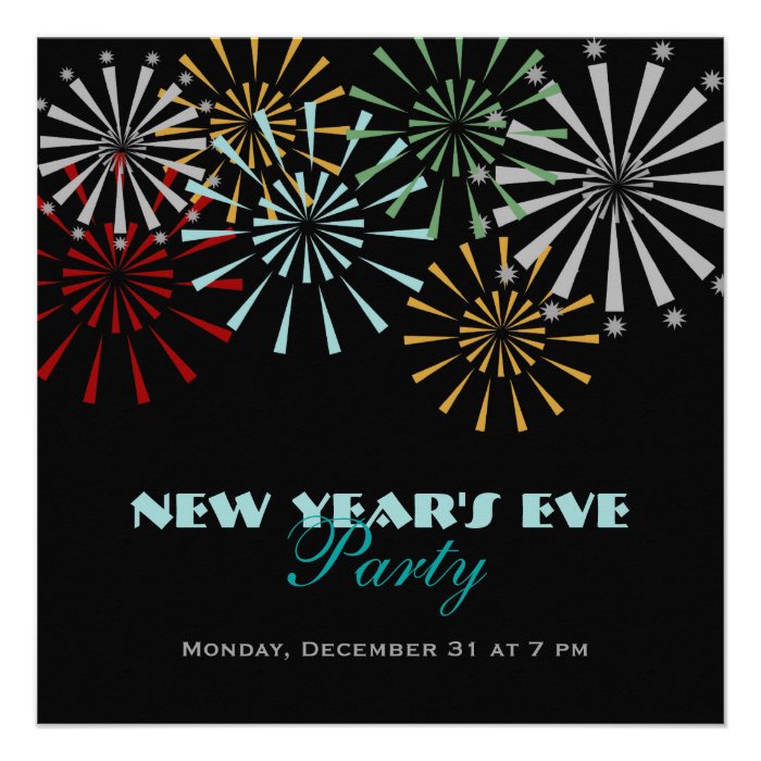 Fireworks New Year's Eve Party Invitation