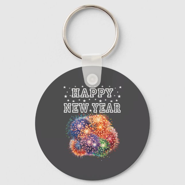 Fireworks New Year's Eve Party  Keychain (Front)