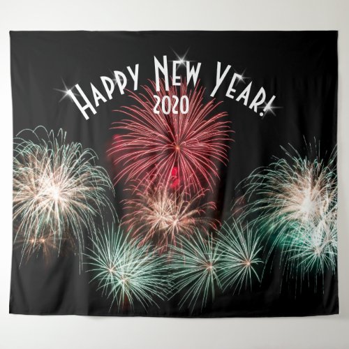 Fireworks New Years Photo Booth Backdrop Banner