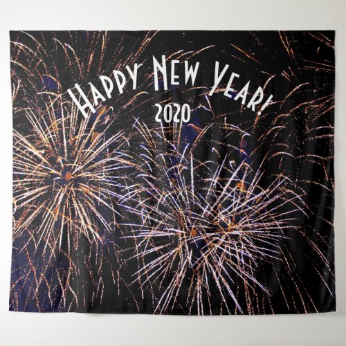 Fireworks New Years Photo Booth Backdrop Banner