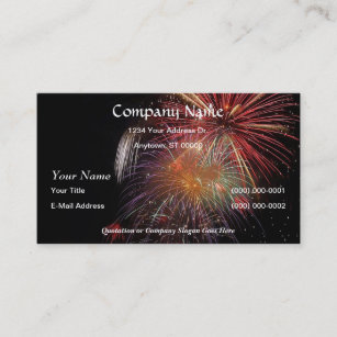 FIREWORKS Nighttime Colorful Explosions! Business Card