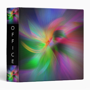 Fireworks of colors - fractal art 3 ring binder